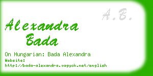 alexandra bada business card